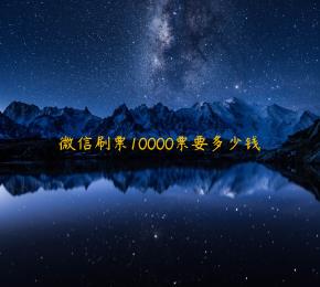 微信刷票10000票要多少钱