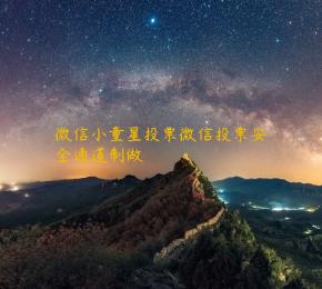 微信小童星投票微信投票安全通道制做