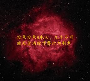 投票投票8承认，几乎不可能完全消除作弊行为刷票